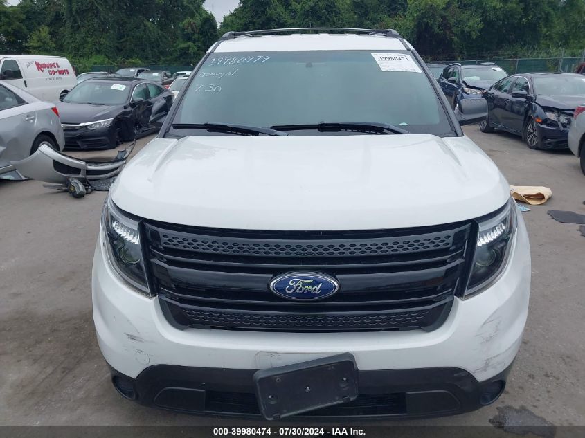 2013 Ford Explorer Police Interceptor VIN: 1FM5K8AR9DGC21696 Lot: 39980474