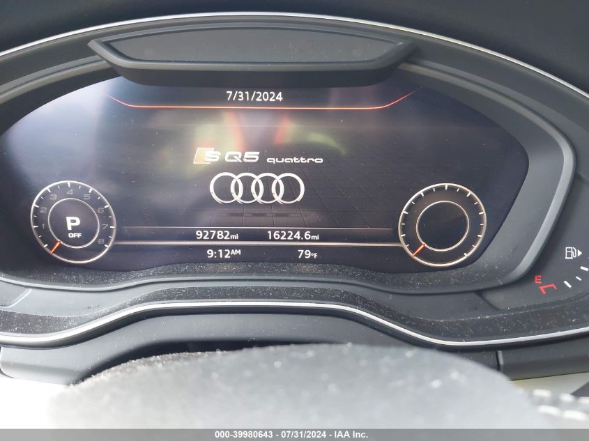 2020 Audi Sq5 Premium Plus Tfsi Quattro Tiptronic VIN: WA1B4AFY7L2007661 Lot: 39980643