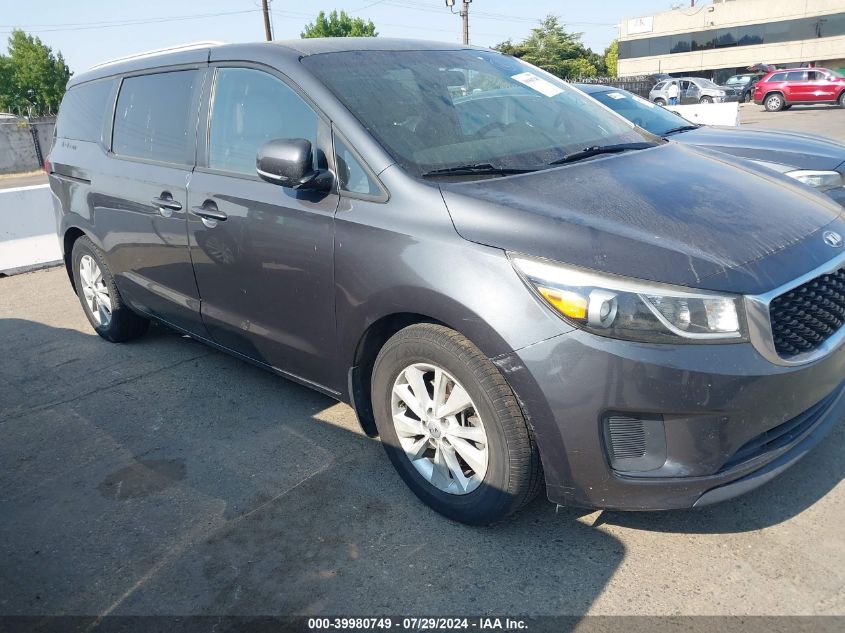 2016 Kia Sedona Lx VIN: KNDMB5C11G6168055 Lot: 39980749