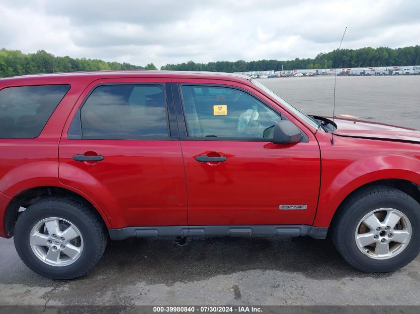 2008 Ford Escape Xls/Xls Manual VIN: 1FMCU02Z38KA81066 Lot: 39980840