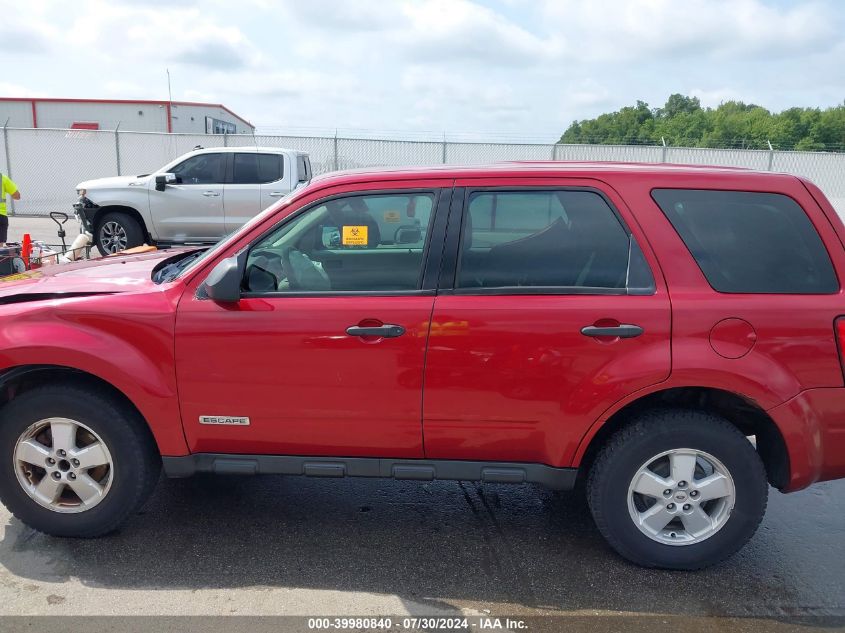 2008 Ford Escape Xls/Xls Manual VIN: 1FMCU02Z38KA81066 Lot: 39980840