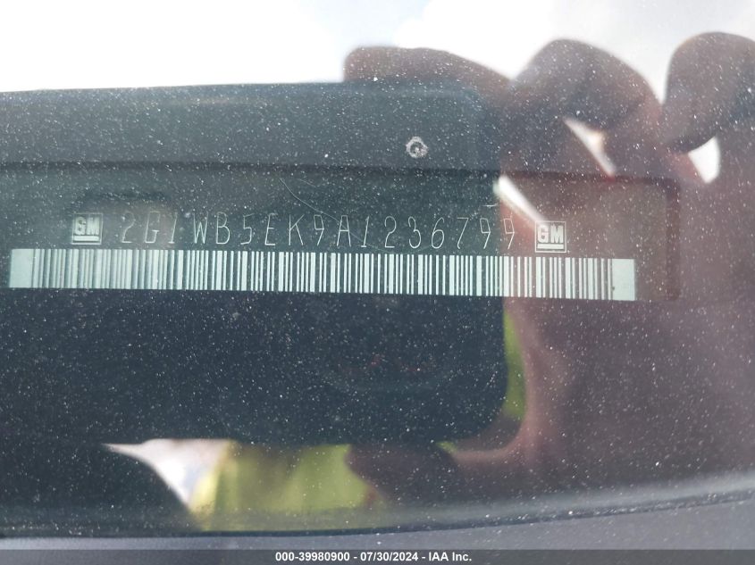 2010 Chevrolet Impala Lt VIN: 2G1WB5EK9A1236799 Lot: 39980900