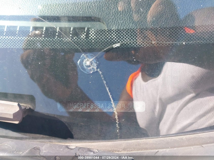 2011 Honda Accord 2.4 Ex-L VIN: 1HGCP2F83BA129639 Lot: 39981044