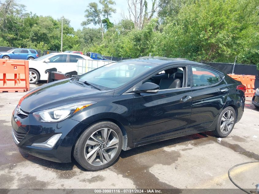 2014 Hyundai Elantra Limited VIN: KMHDH4AE1EU082618 Lot: 39981116