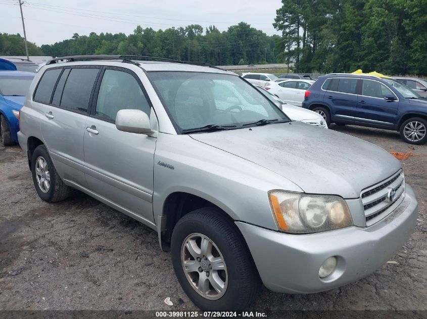 2001 Toyota Highlander V6 VIN: JTEGF21A610026227 Lot: 39981125