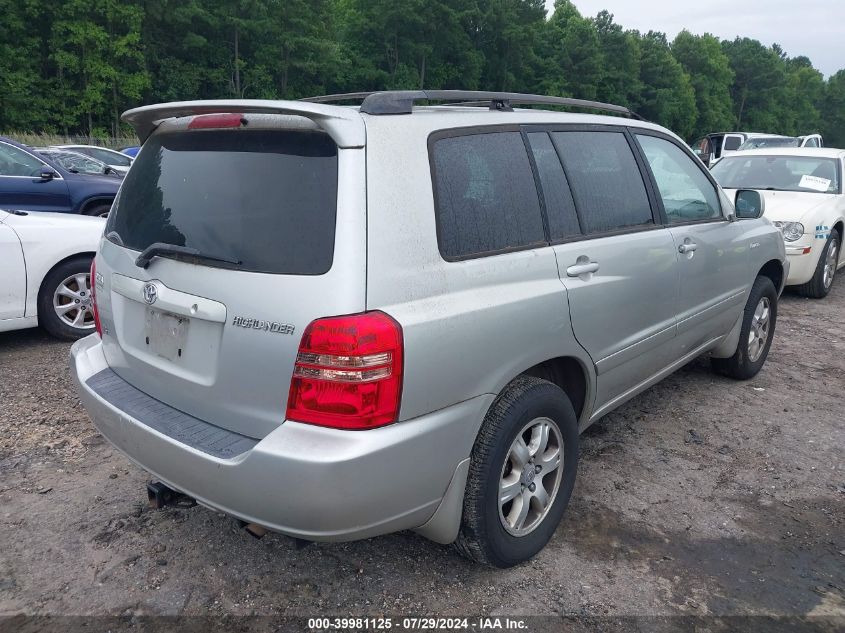 2001 Toyota Highlander V6 VIN: JTEGF21A610026227 Lot: 39981125