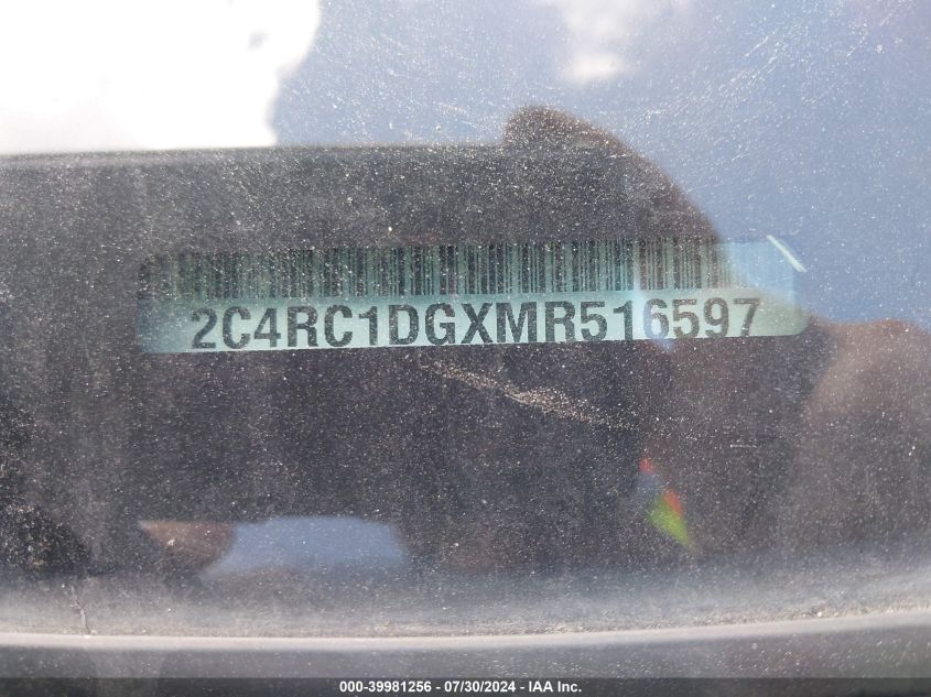 2021 Chrysler Voyager Lxi VIN: 2C4RC1DGXMR516597 Lot: 39981256