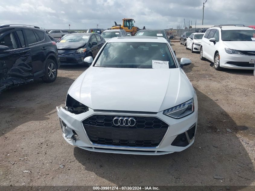 2022 Audi A4 Premium Plus 45 VIN: WAUEAAF41NN015407 Lot: 39981274