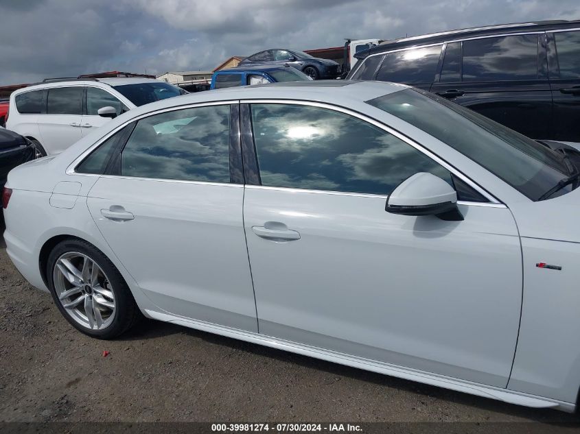 2022 Audi A4 Premium Plus 45 VIN: WAUEAAF41NN015407 Lot: 39981274