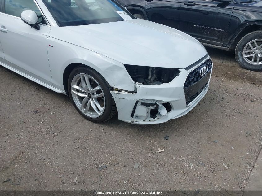 2022 Audi A4 Premium Plus 45 VIN: WAUEAAF41NN015407 Lot: 39981274