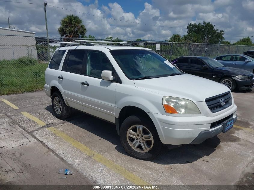 2005 Honda Pilot Ex-L VIN: 5FNYF18525B067313 Lot: 39981304