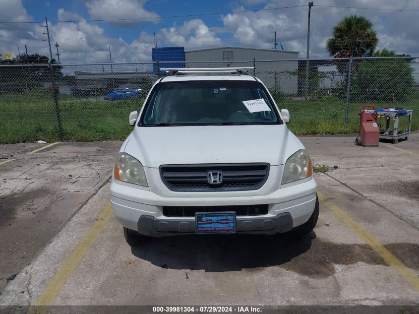 2005 Honda Pilot Ex-L VIN: 5FNYF18525B067313 Lot: 39981304