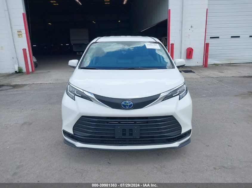 2021 Toyota Sienna Le VIN: 5TDKRKEC0MS016621 Lot: 39981383