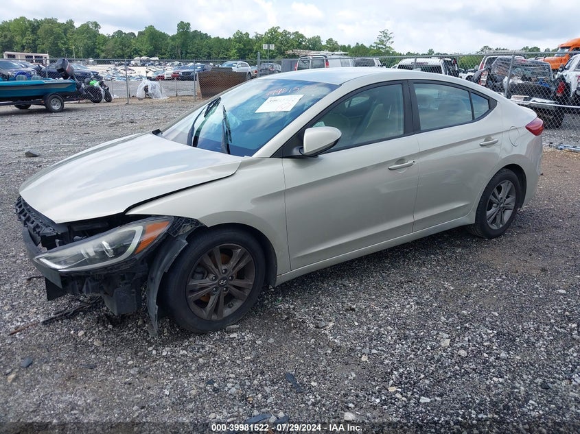 VIN KMHD84LF2HU210178 2017 HYUNDAI ELANTRA SE