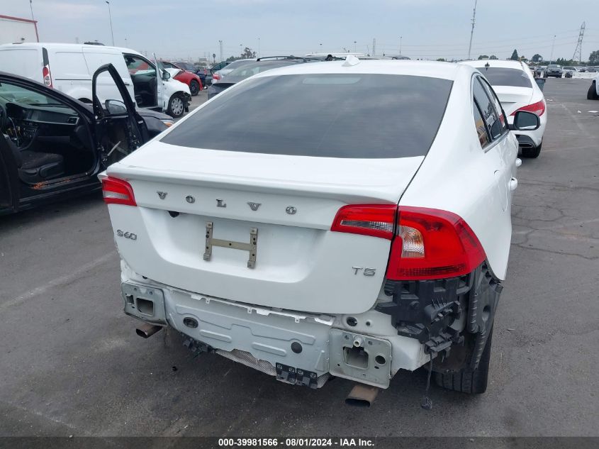 2015 Volvo S60 T5 Premier VIN: YV126MFB2F1313670 Lot: 39981566