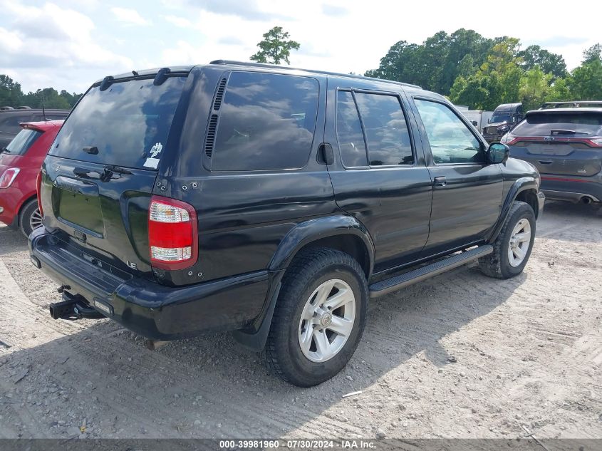 2002 Nissan Pathfinder Le/Se VIN: JN8DR09Y32W709901 Lot: 39981960