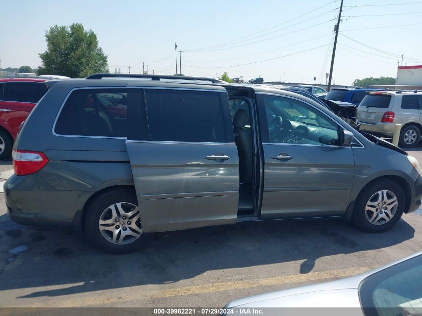 2007 Honda Odyssey Ex-L VIN: 5FNRL38667B411844 Lot: 39982221