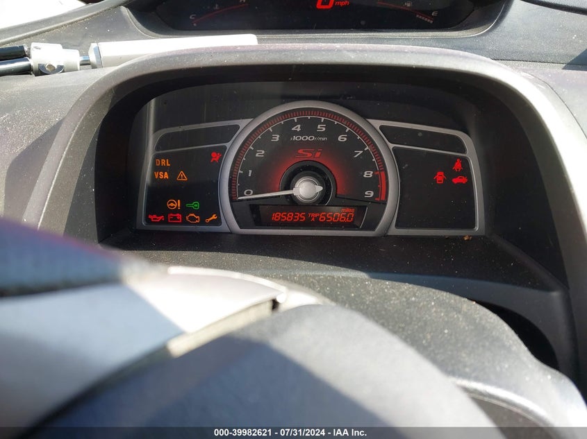 2007 Honda Civic Si VIN: 2HGFG21567H705792 Lot: 39982621