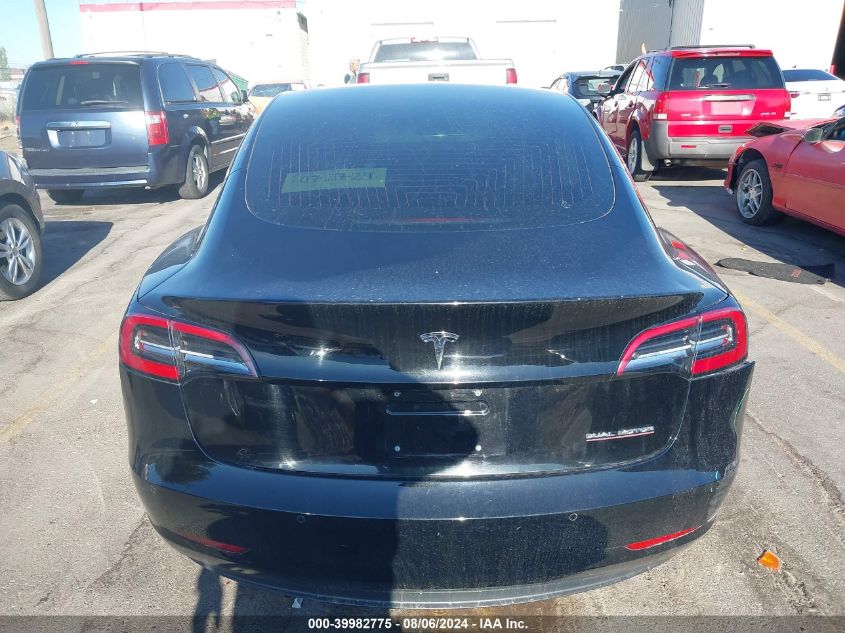 2018 Tesla Model 3 Long Range/Performance VIN: 5YJ3E1EBXJF103296 Lot: 39982775