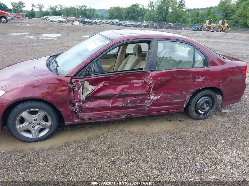 2004 Honda Civic Ex VIN: 2HGES26764H626915 Lot: 39982871