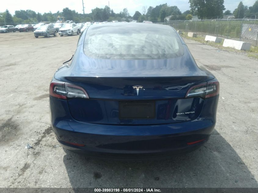 2021 Tesla Model 3 Long Range Dual Motor All-Wheel Drive VIN: 5YJ3E1EB6MF848082 Lot: 39983198