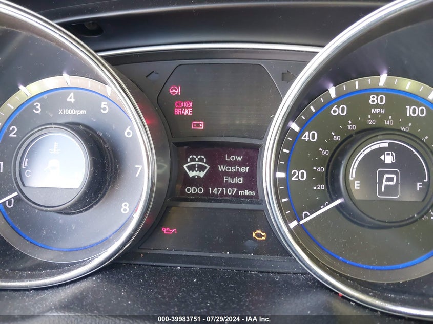 2014 Hyundai Sonata Gls VIN: 5NPEB4AC5EH876945 Lot: 39983751