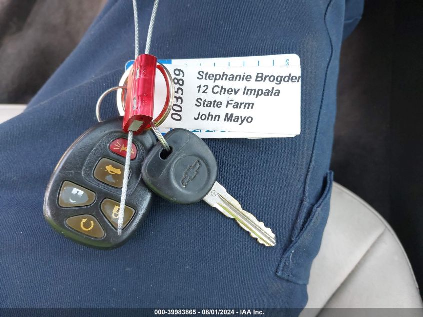 2012 Chevrolet Impala Ltz VIN: 2G1WC5E3XC1160275 Lot: 39983865