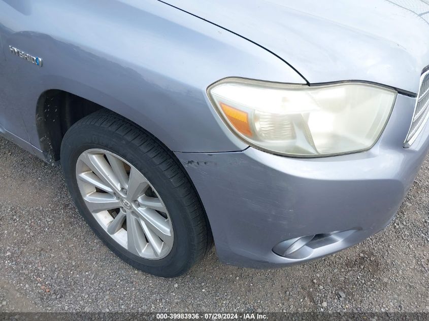 2009 Toyota Highlander Hybrid Limited VIN: JTEEW44A292036042 Lot: 39983936