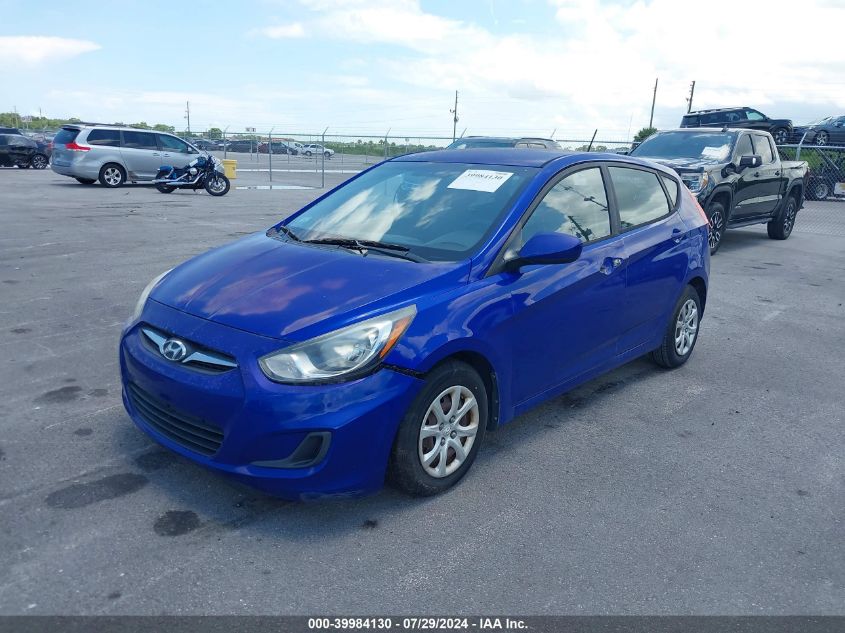 2013 Hyundai Accent Gls/Gs VIN: KMHCT5AE3DU114676 Lot: 39984130