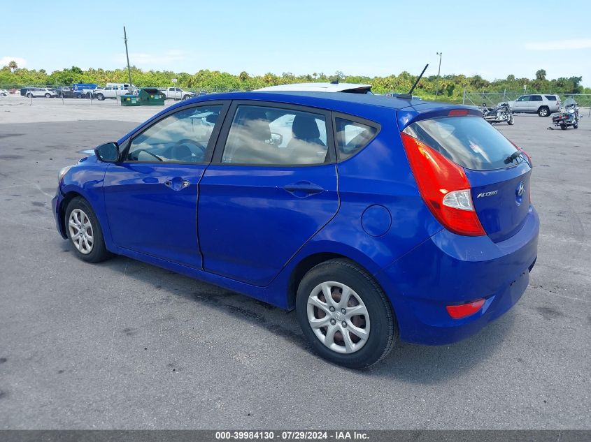 2013 Hyundai Accent Gls/Gs VIN: KMHCT5AE3DU114676 Lot: 39984130