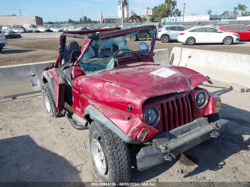 1998 Jeep Wrangler Se VIN: 1J4FY29P8WP759147 Lot: 39984136