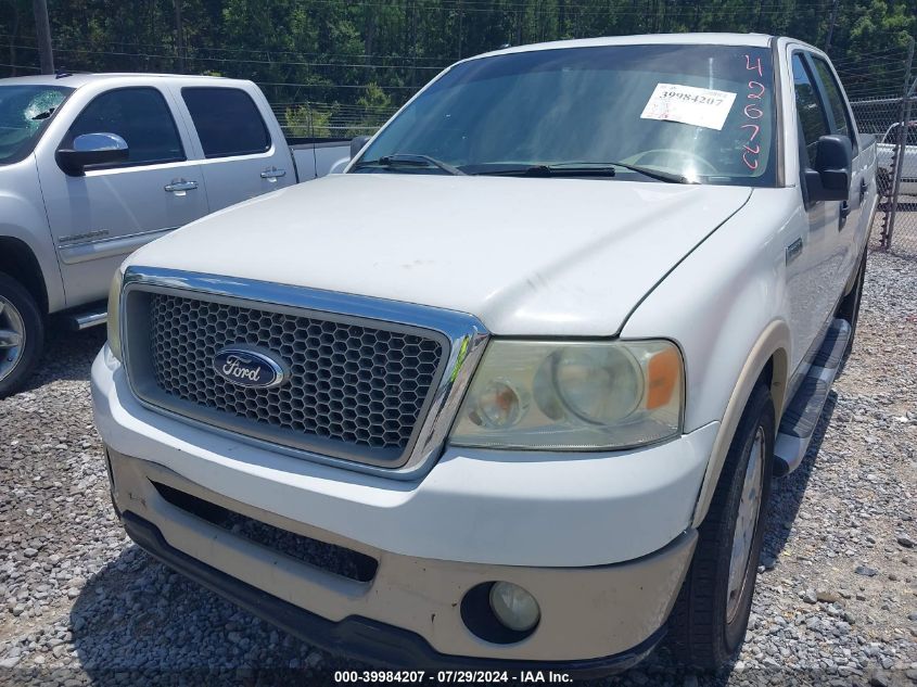 2007 Ford F-150 Lariat/Xlt VIN: 1FTPW12V67KC60185 Lot: 39984207