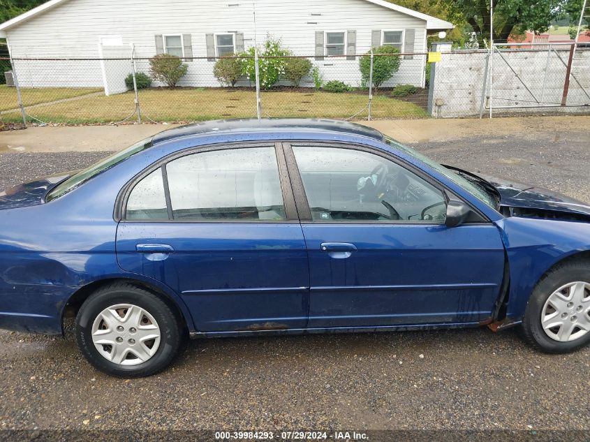 2003 Honda Civic Lx VIN: 1HGES16513L023316 Lot: 39984293