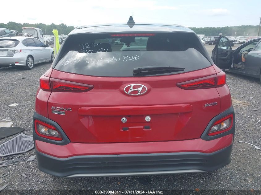 2021 Hyundai Kona Electric Sel VIN: KM8K23AG0MU124604 Lot: 39984311