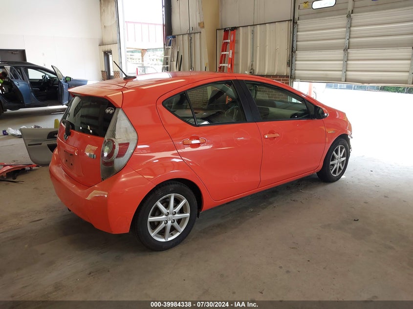 2012 Toyota Prius C VIN: JTDKDTB30C1014873 Lot: 39984338
