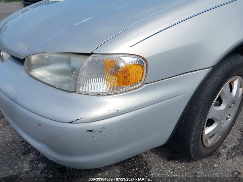 1999 Chevrolet Prizm VIN: 1Y1SK5281XZ401044 Lot: 39984339