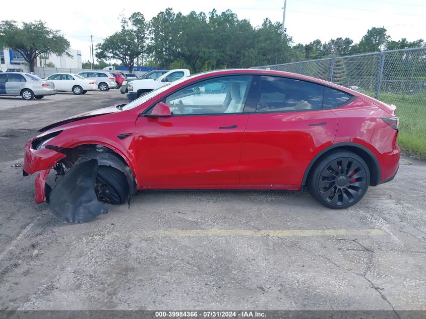 2023 Tesla Model Y Awd/Performance Dual Motor All-Wheel Drive VIN: 7SAYGDEF7PF700860 Lot: 39984366