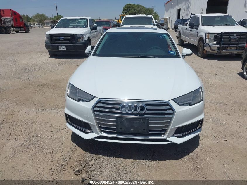 2019 Audi A4 40 Premium/40 Titanium Premium VIN: WAUGMAF48KA061335 Lot: 39984524