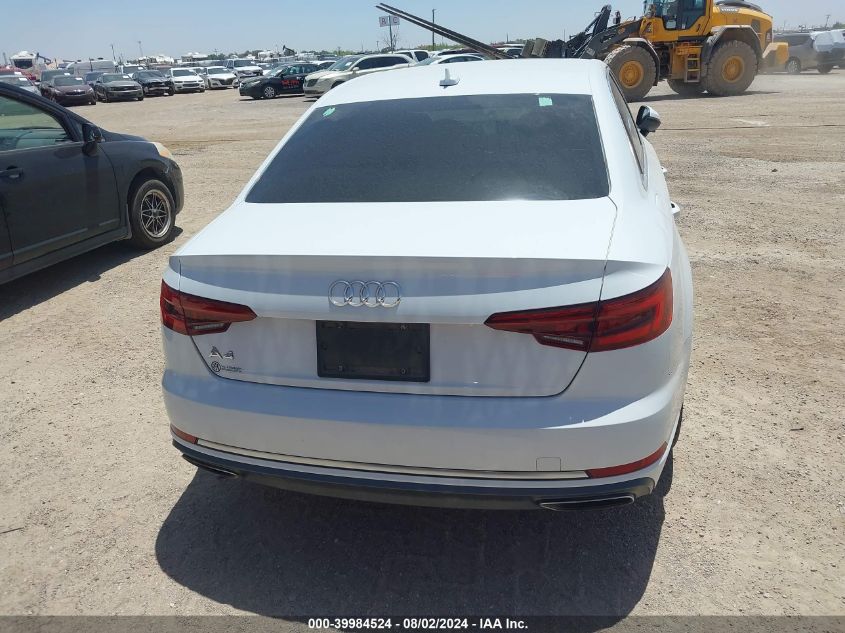 2019 Audi A4 40 Premium/40 Titanium Premium VIN: WAUGMAF48KA061335 Lot: 39984524