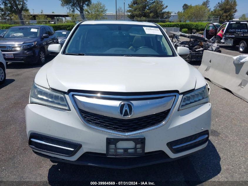 2014 Acura Mdx VIN: 5FRYD3H20EB009982 Lot: 39984569