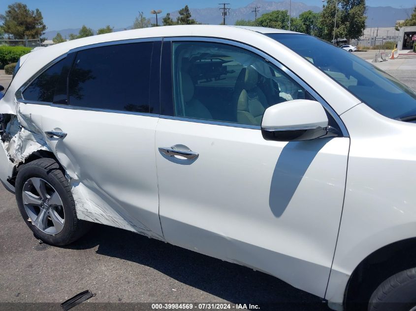 2014 Acura Mdx VIN: 5FRYD3H20EB009982 Lot: 39984569