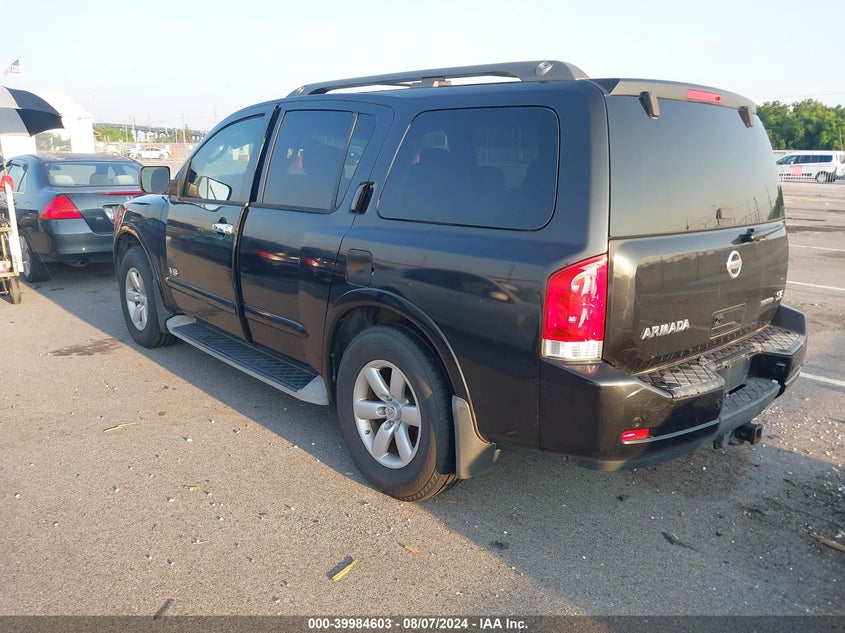 2008 Nissan Armada Se/Le VIN: 5N1BA08C78N628362 Lot: 39984603