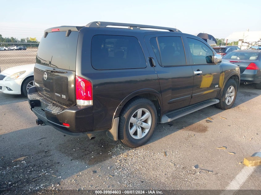 2008 Nissan Armada Se/Le VIN: 5N1BA08C78N628362 Lot: 39984603