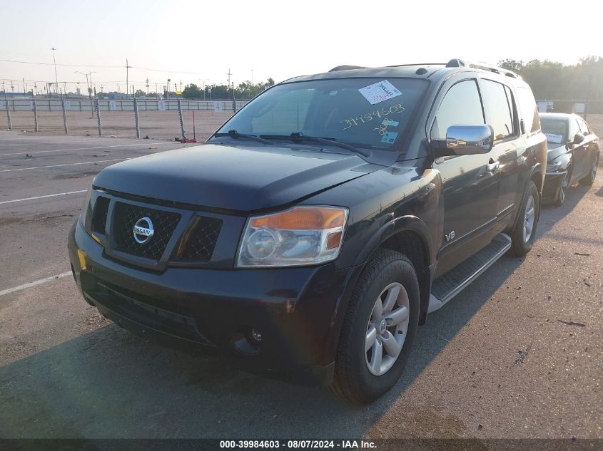 2008 Nissan Armada Se/Le VIN: 5N1BA08C78N628362 Lot: 39984603