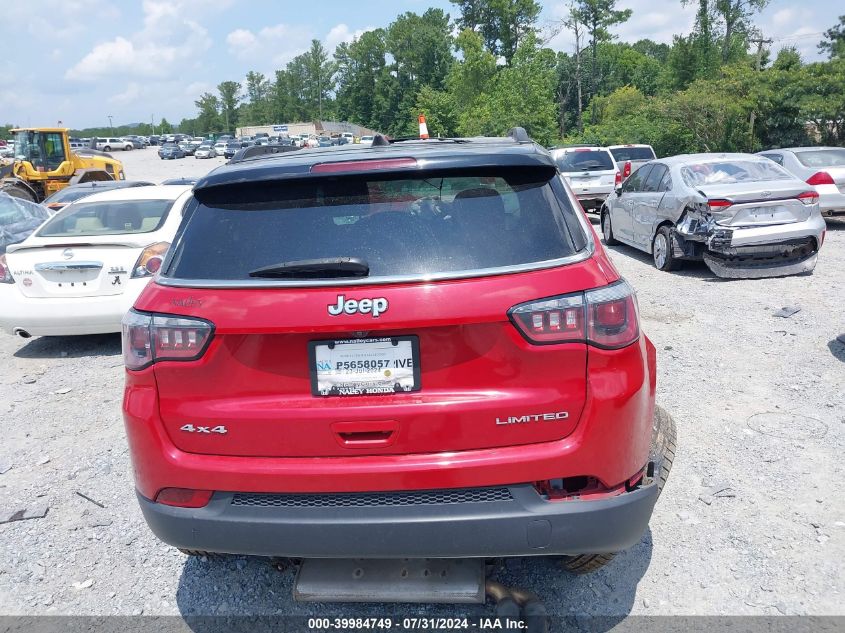 2018 Jeep Compass Limited 4X4 VIN: 3C4NJDCB8JT329184 Lot: 39984749