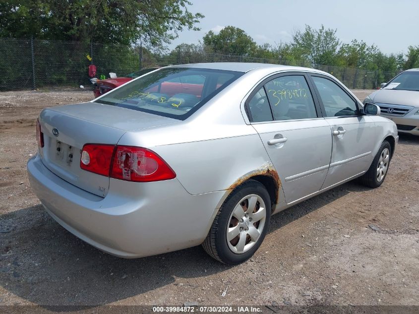 2008 Kia Optima Lx VIN: KNAGE123485257266 Lot: 39984872