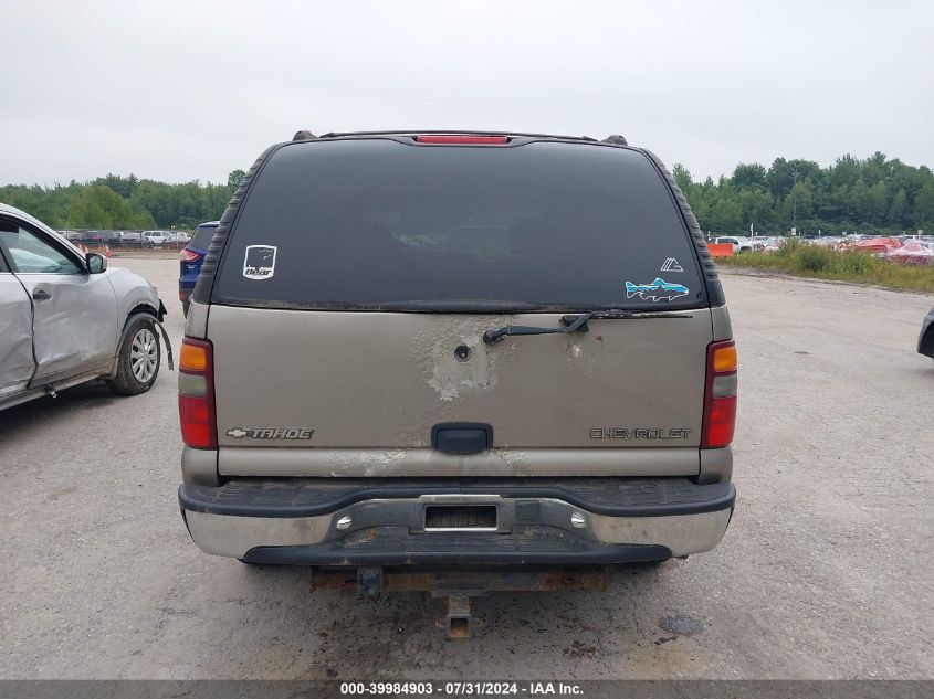 2002 Chevrolet Tahoe K1500 VIN: 1GNEK13V82J313282 Lot: 39984903
