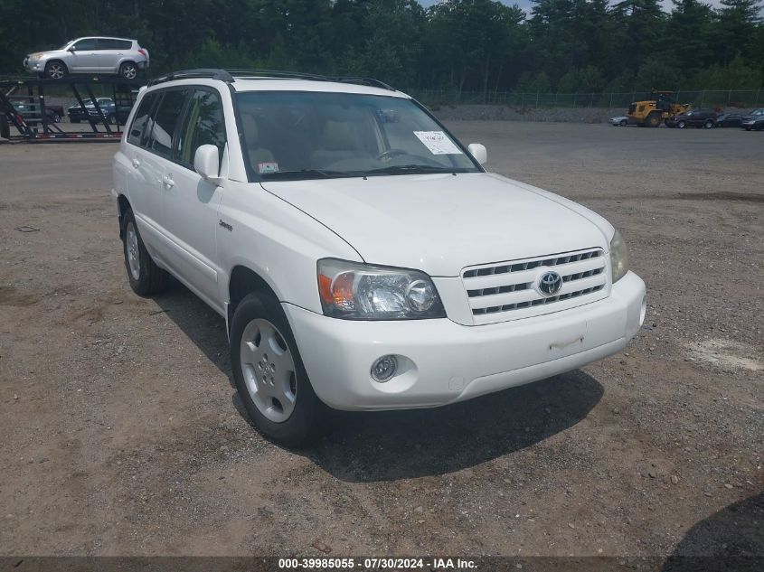 2005 Toyota Highlander Limited V6 VIN: JTEEP21A550108623 Lot: 39985055