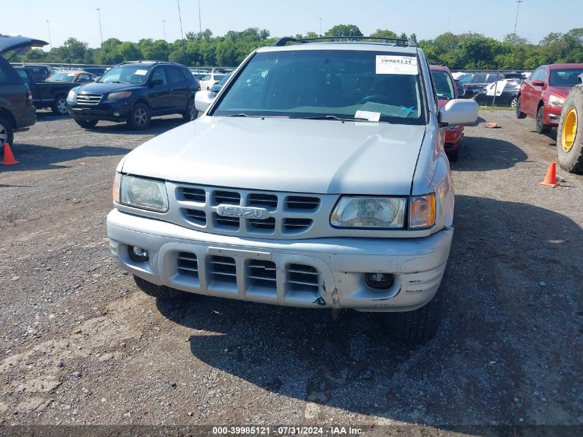 2002 Isuzu Rodeo Ls 3.2L/Lse 3.2L V6/S/S 3.2L V6 VIN: 4S2DM58W52431528R Lot: 39985121