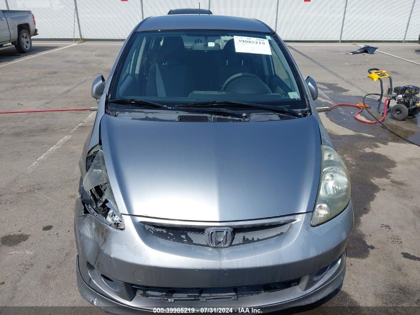 2007 Honda Fit Sport VIN: JHMGD37677S042631 Lot: 39985219